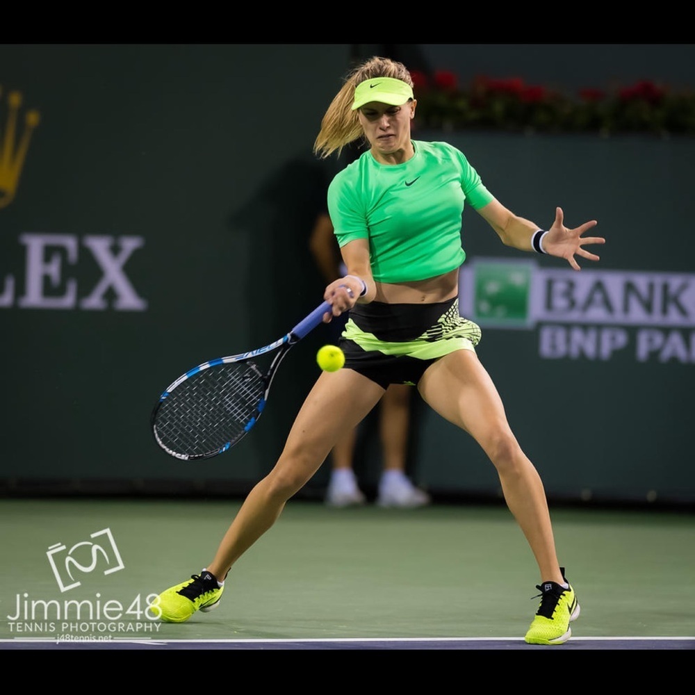 Nike Women's Spring Print Power Spin Skirt XS Green/ Neon green genie Bouchard - Picture 5 of 6